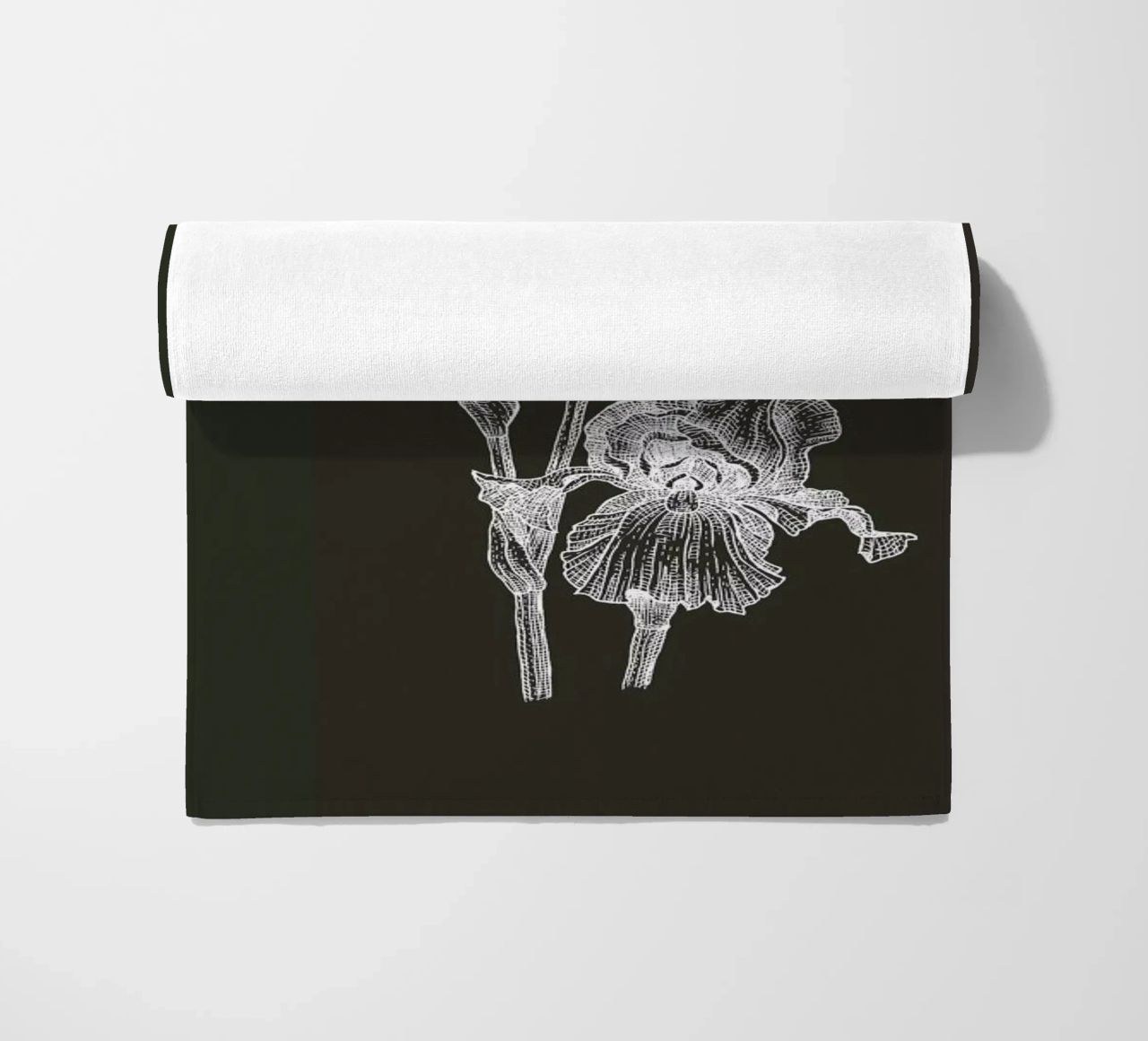 Orchids - White on Grey telo mare da Pen & Ink