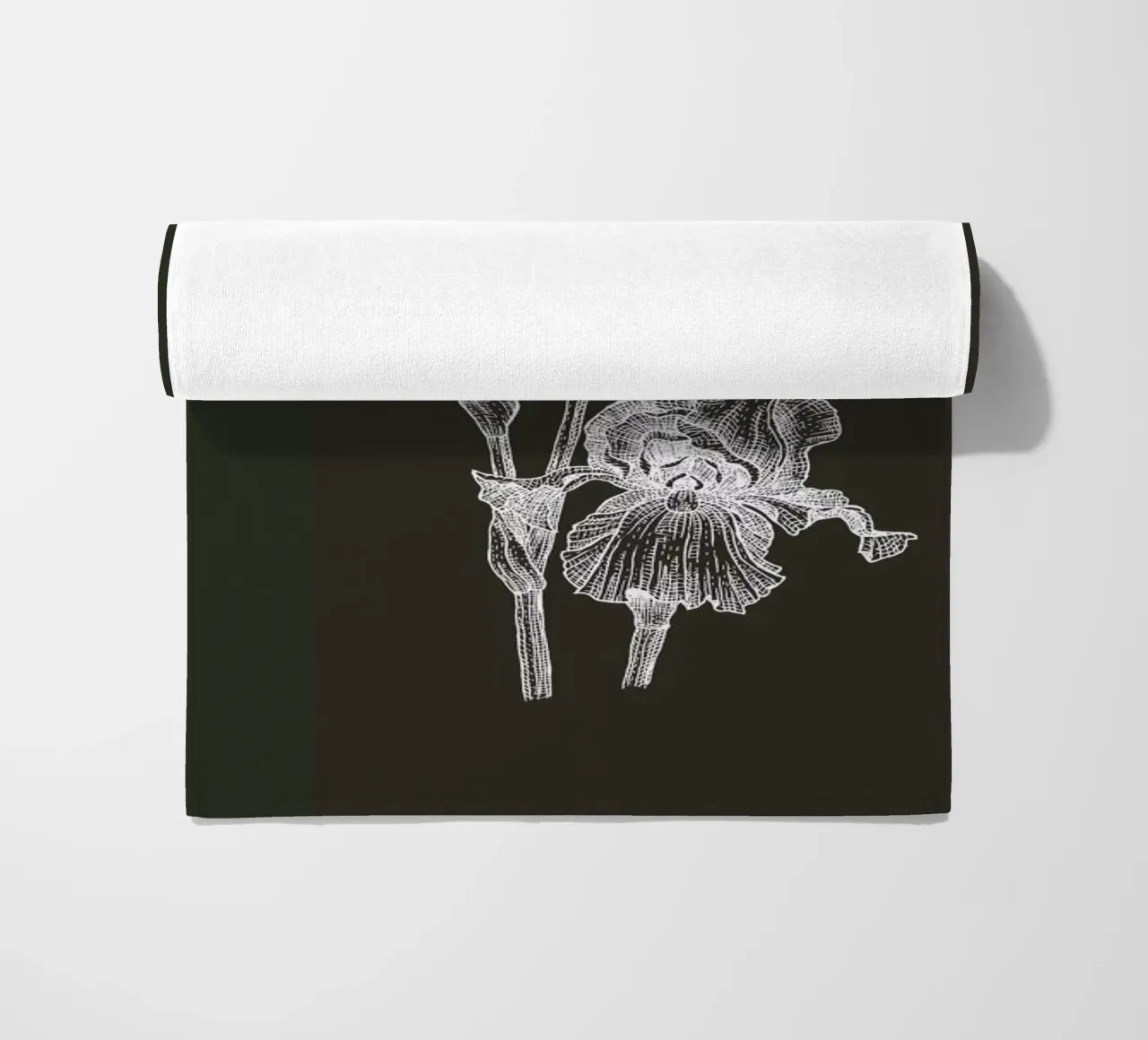 Orchids - White on Grey telo mare da Pen & Ink