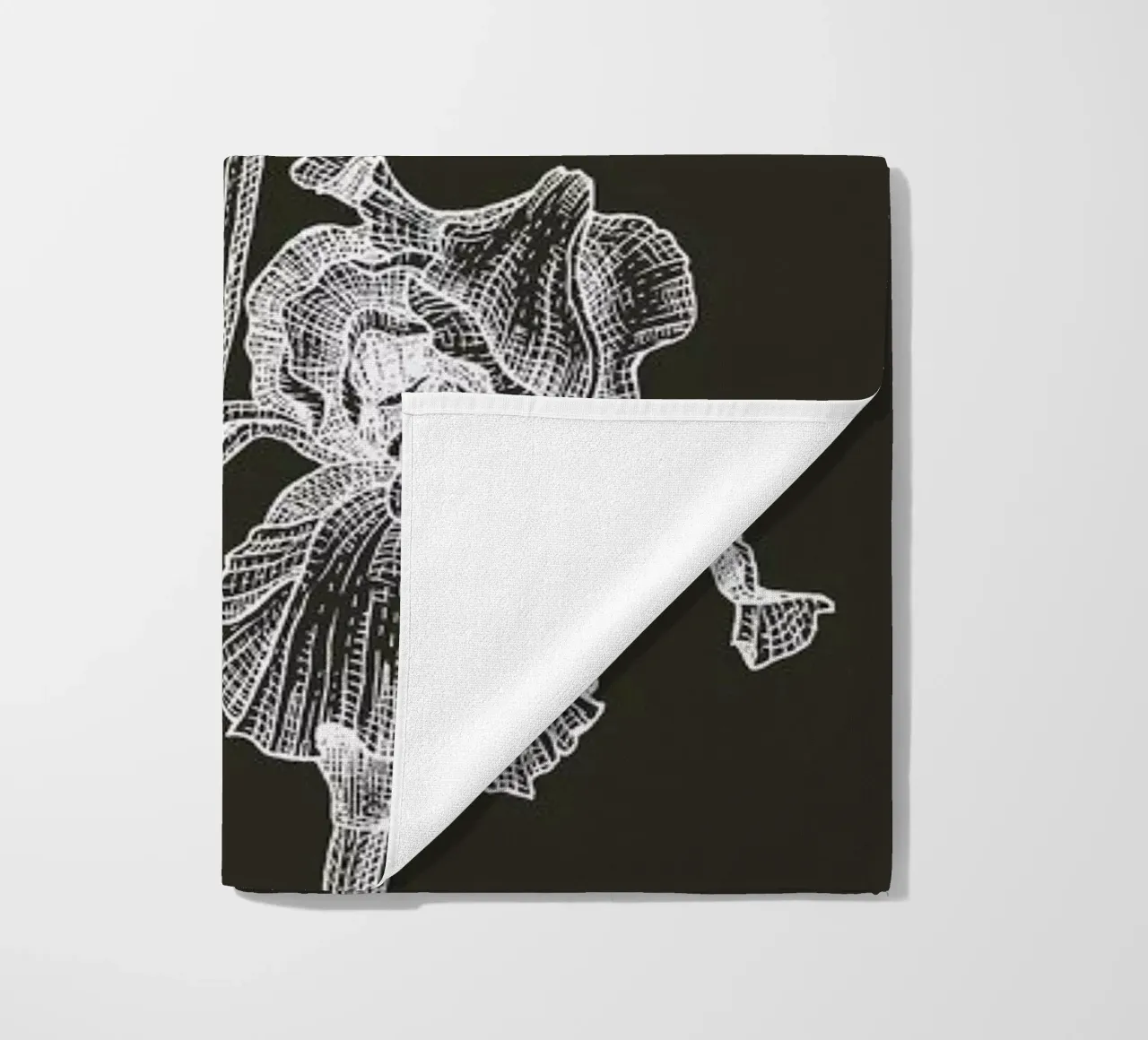 Orchids - White on Grey telo mare da Pen & Ink