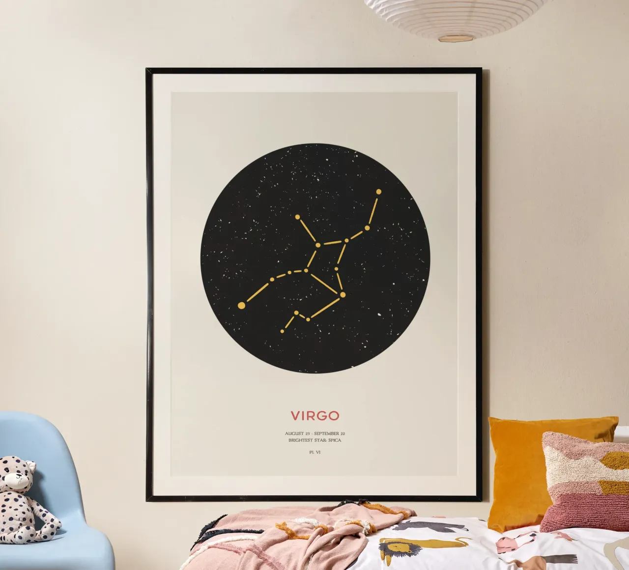 Virgo - Constelación del zodíaco poster de Vintagrafica