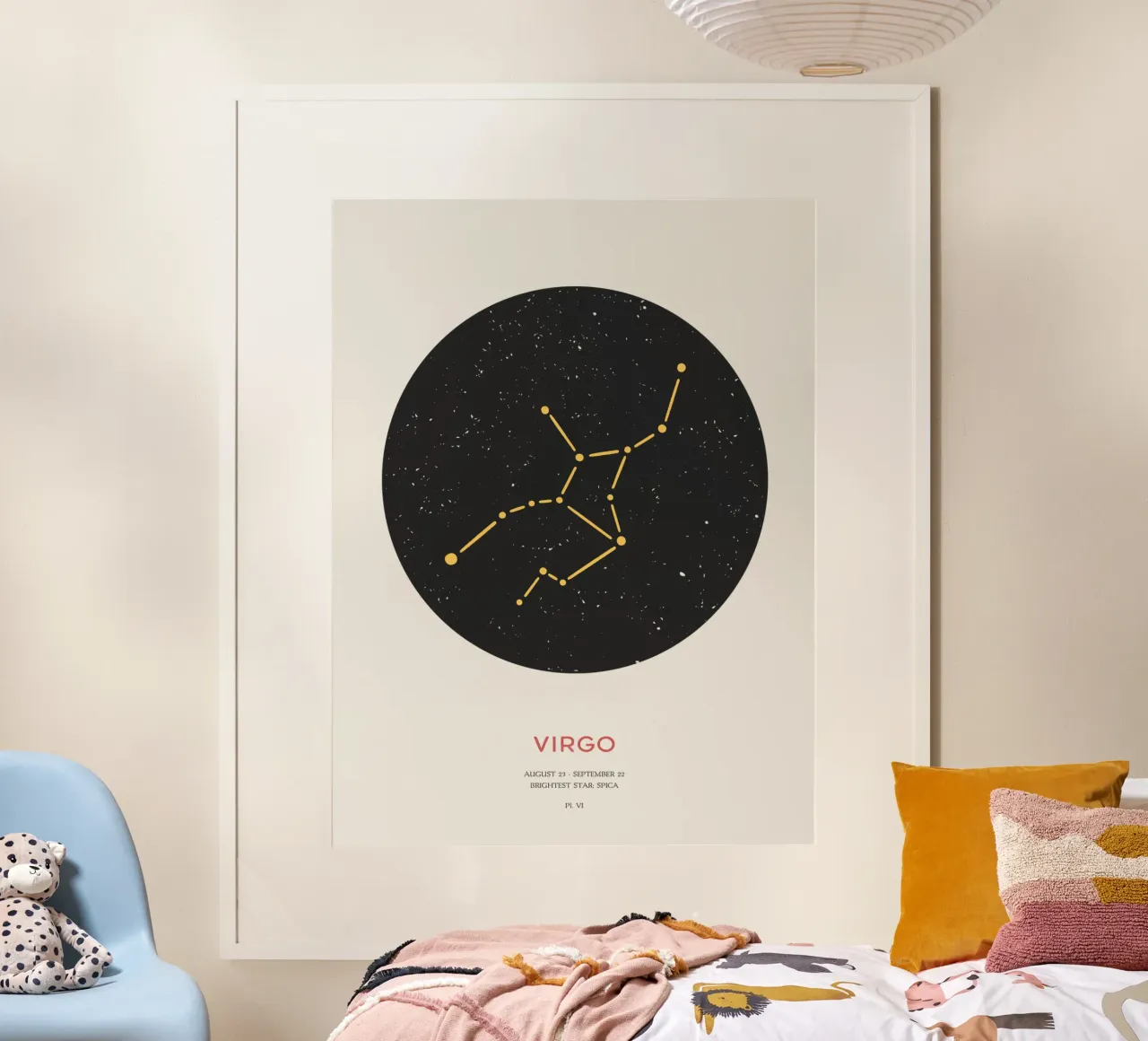 Virgo - Constelación del zodíaco poster de Vintagrafica