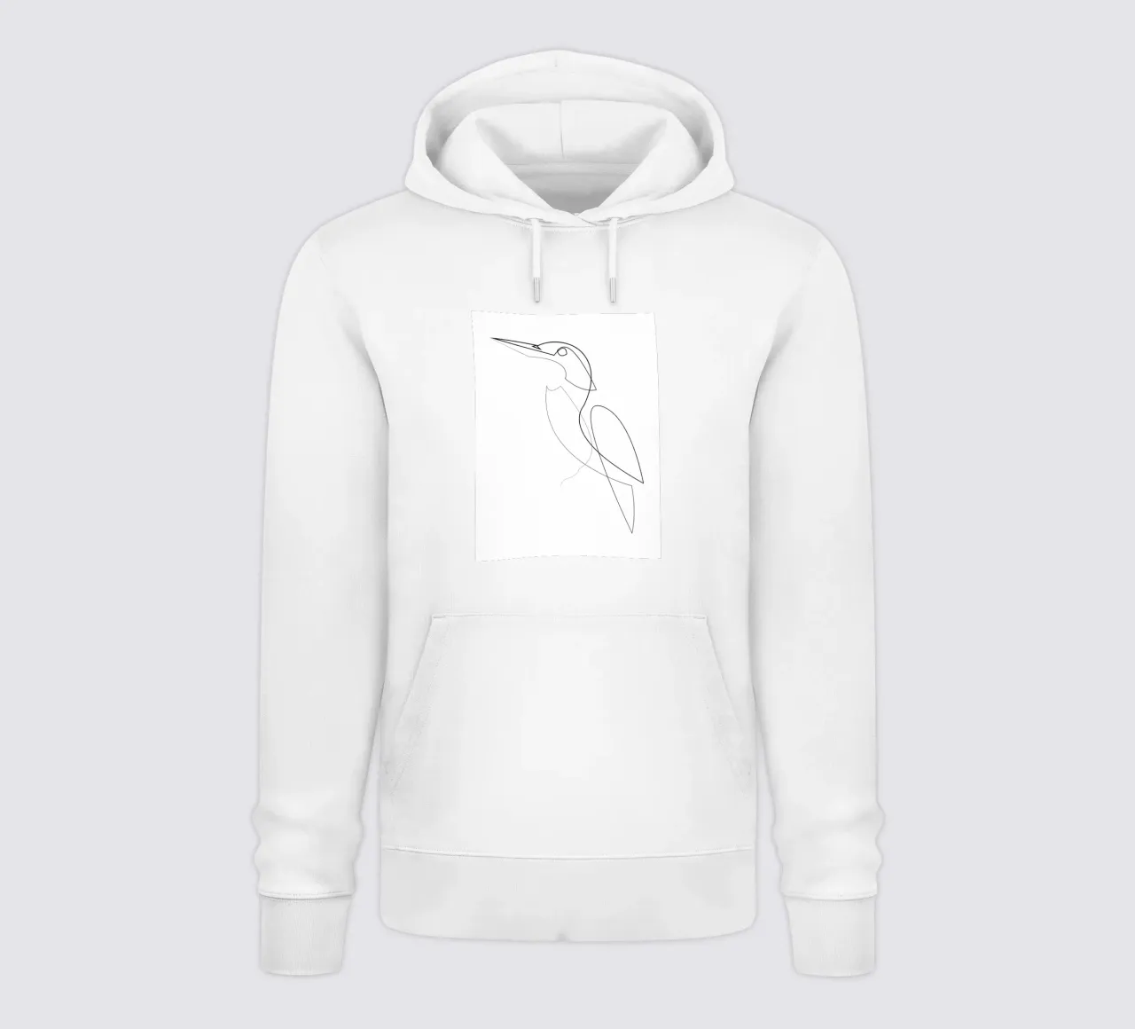 Martin pescatore - uccello a una linea felpa con cappuccio da Addillum