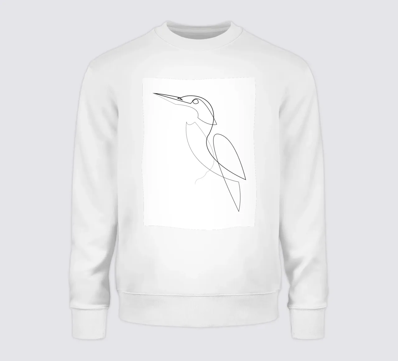 Martin pescatore - uccello a una linea felpa da Addillum