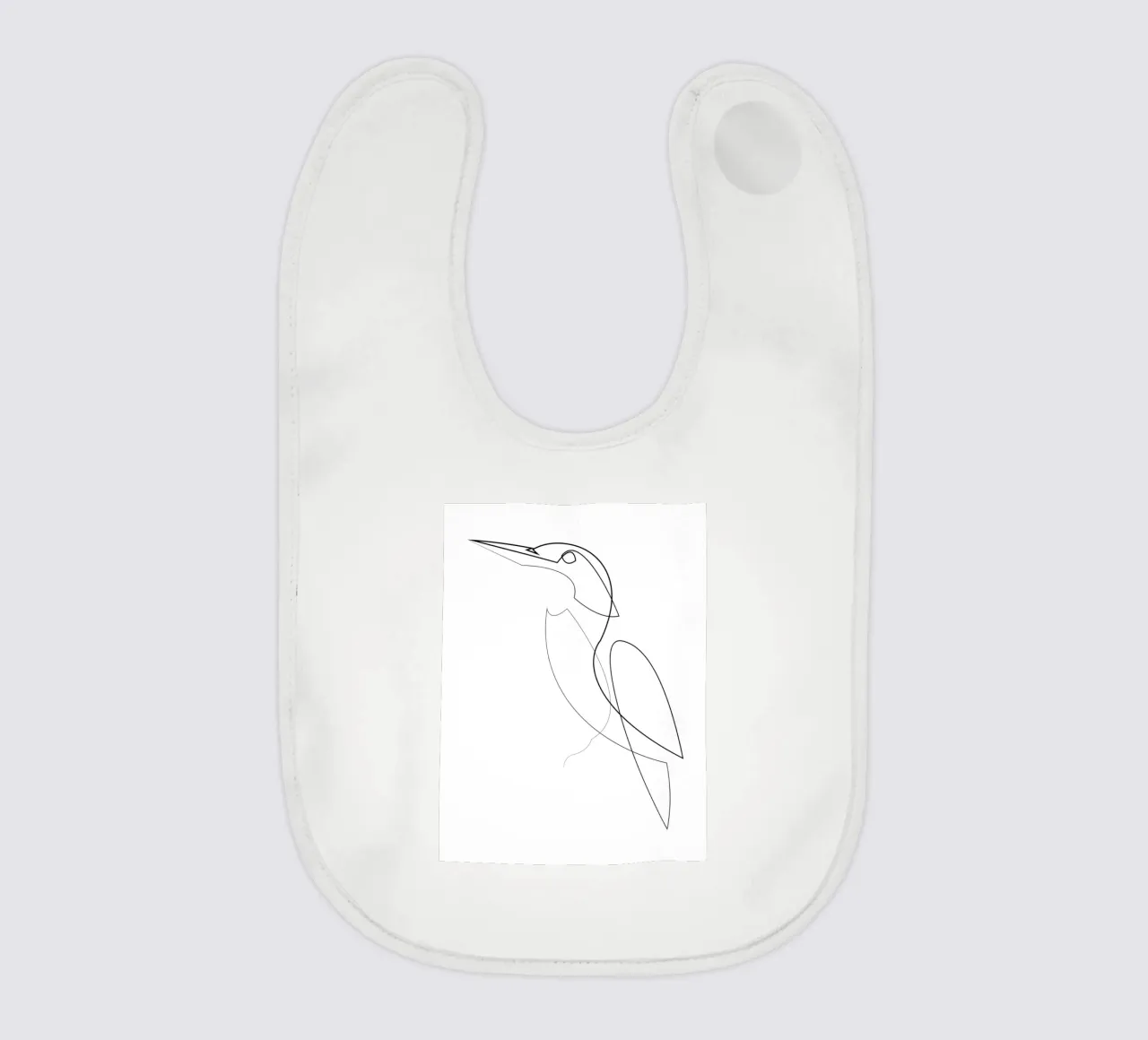 Martin pescatore - uccello a una linea bavaglino da Addillum