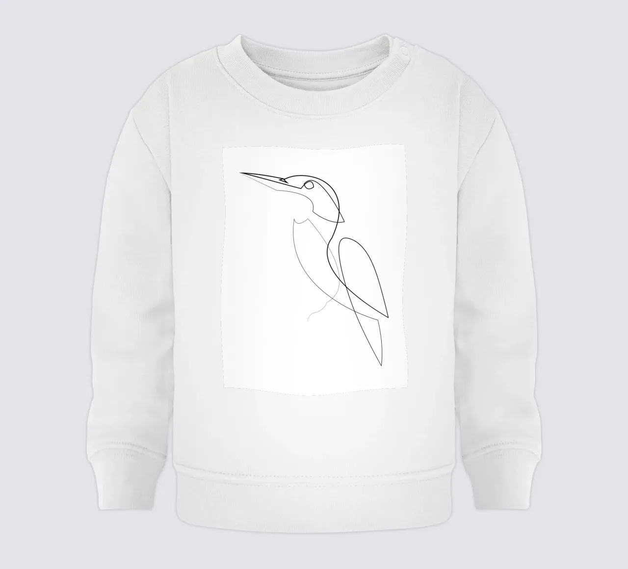 Martin pescatore - uccello a una linea felpa neonato da Addillum