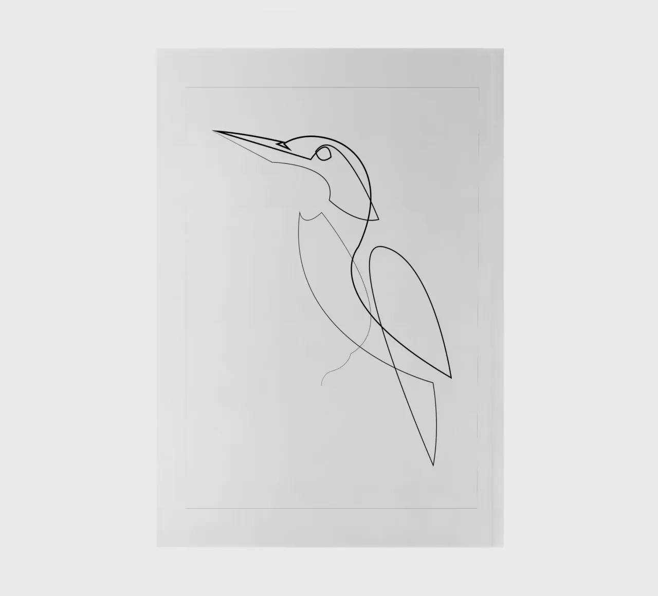 Martin pescatore - uccello a una linea diario da Addillum