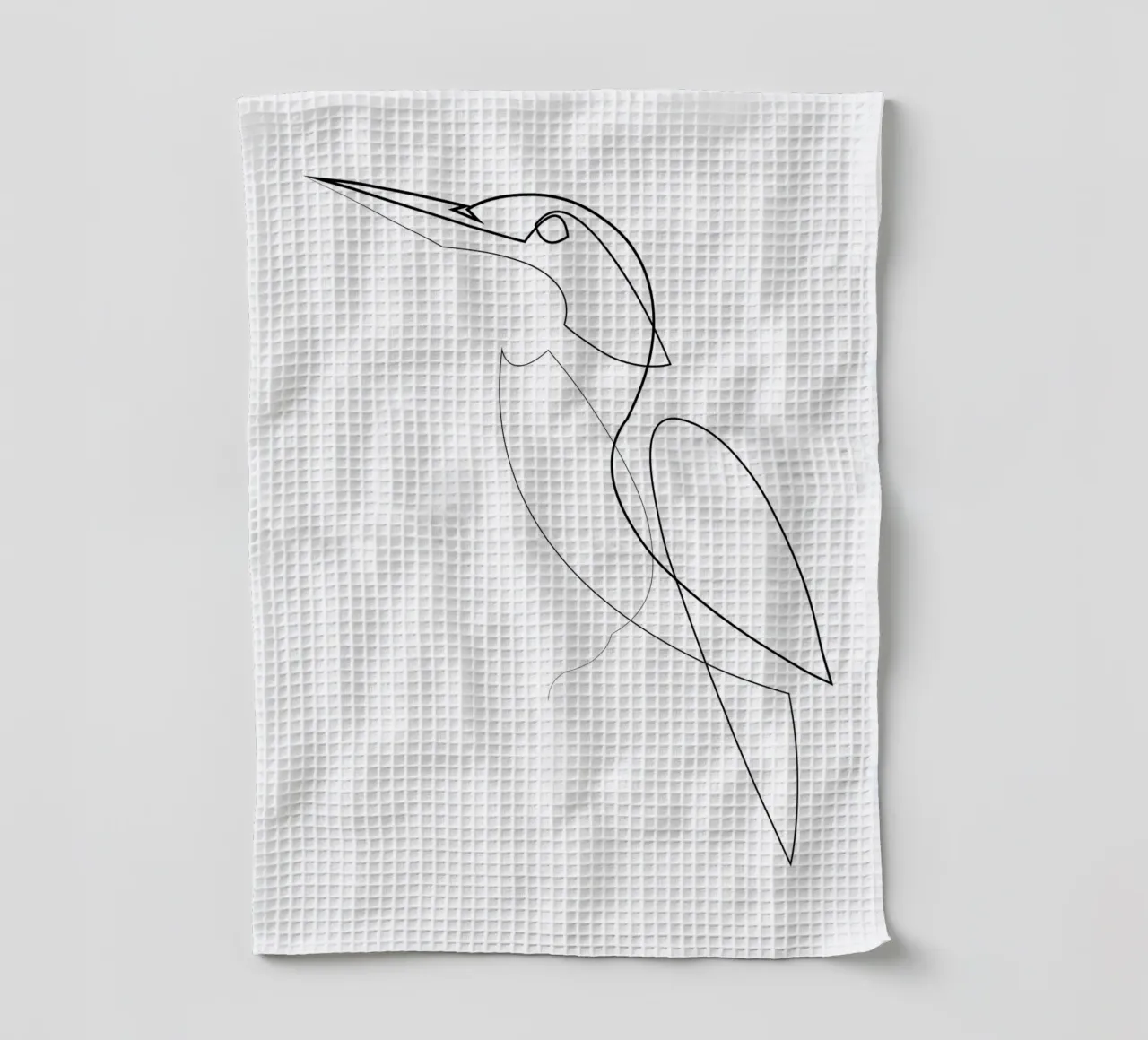 Martin pescatore - uccello a una linea canovaccio da cucina da Addillum