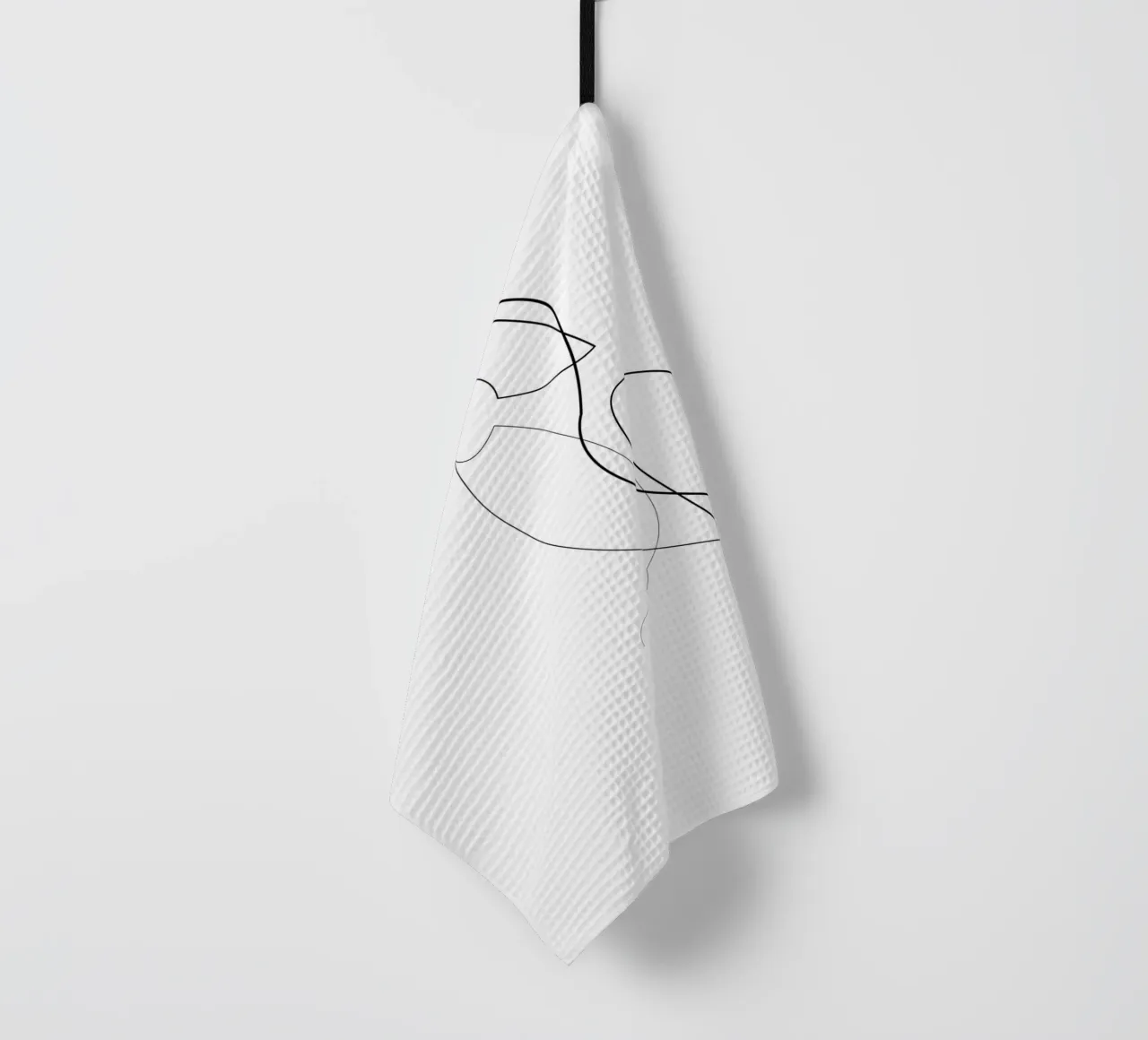 Martin pescatore - uccello a una linea canovaccio da cucina da Addillum