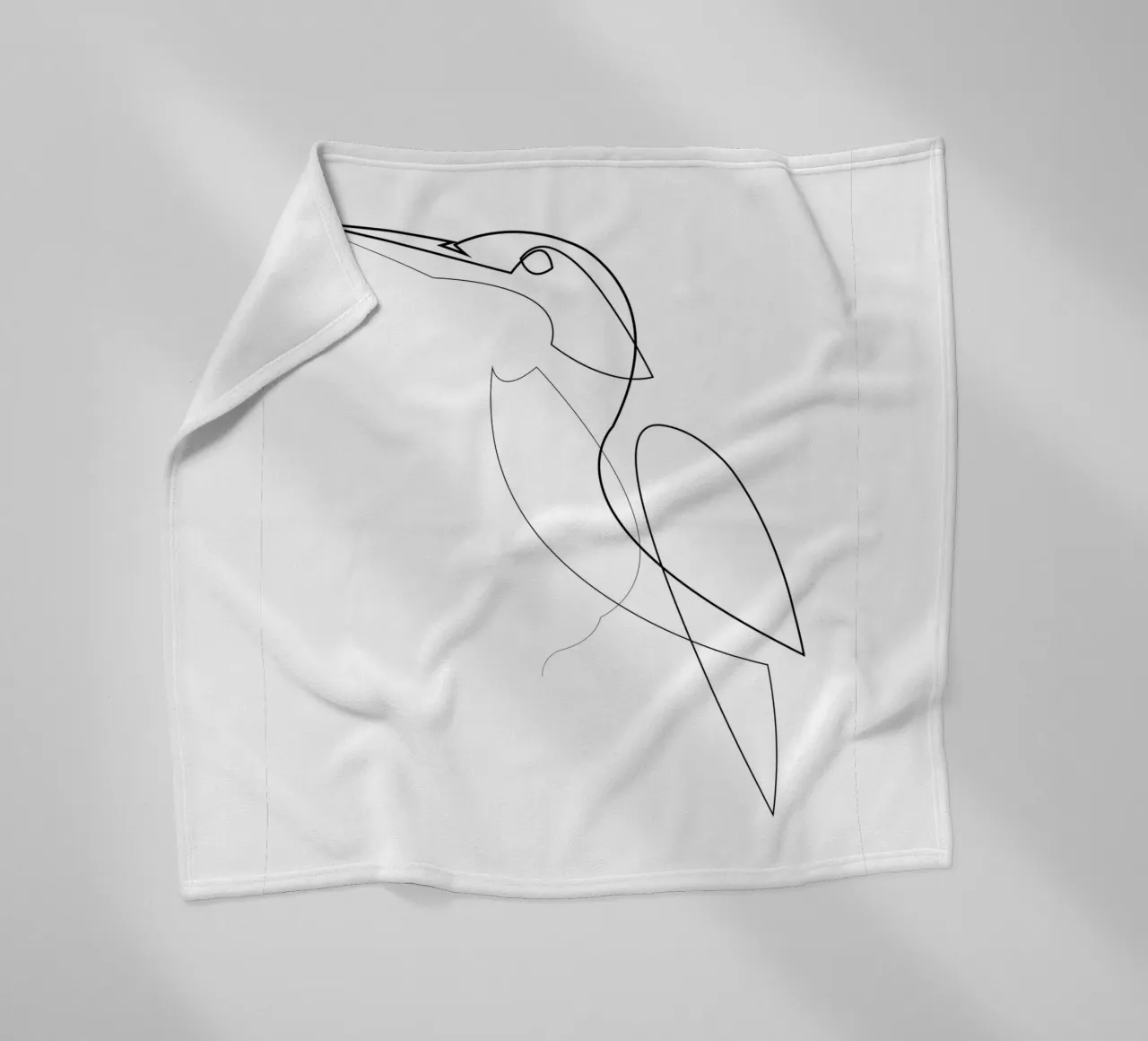 Martin pescatore - uccello a una linea coperta in pile da Addillum