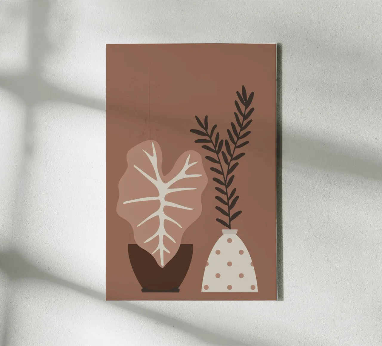 mocha foam vases canvas with Floater frame by STUDIO 4H37