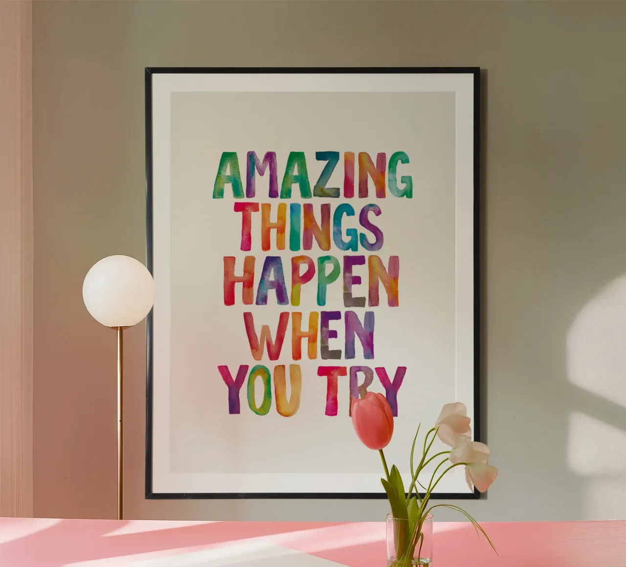 Succedono cose incredibili quando si prova il design tipografico arcobaleno carta hahnemühle da THE MOTIVATED TYPE