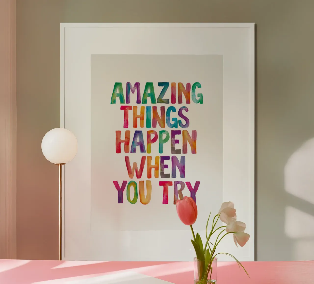 Succedono cose incredibili quando si prova il design tipografico arcobaleno carta hahnemühle da THE MOTIVATED TYPE