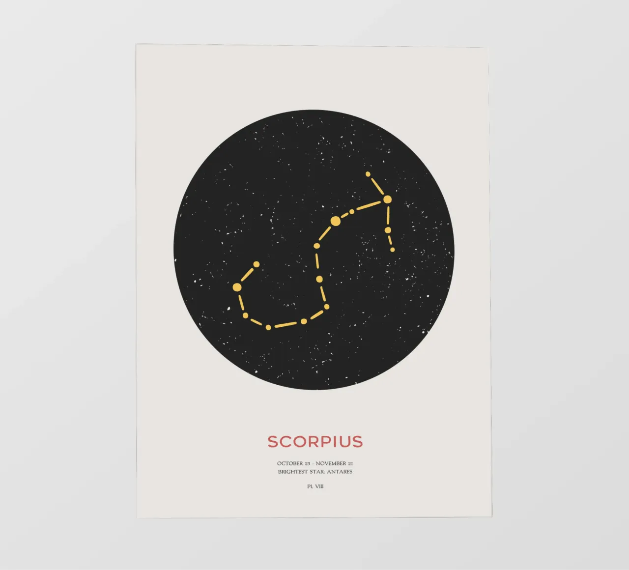 Scorpione - Costellazione dello zodiaco telo in pvc da Vintagrafica