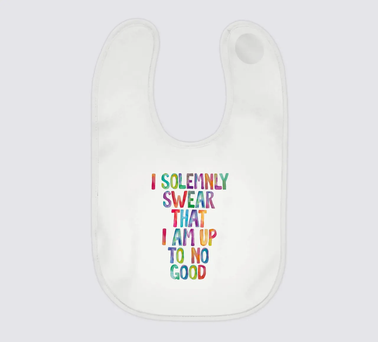 Giuro solennemente che non sto combinando nulla di buono Regenbogen Design bavaglino da THE MOTIVATED TYPE