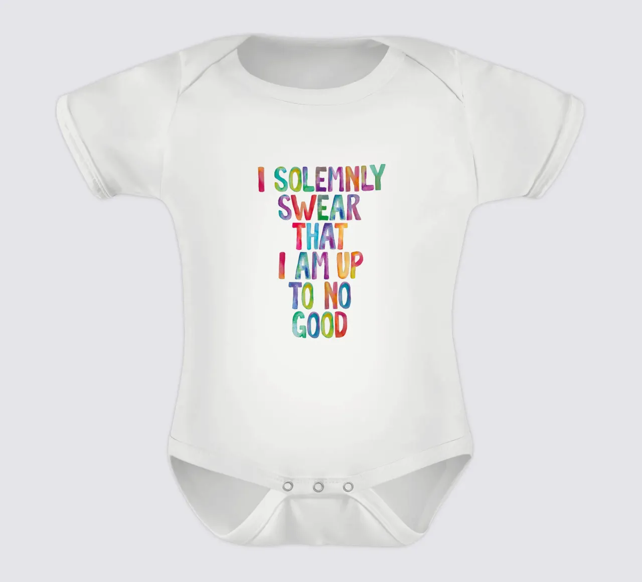 Giuro solennemente che non sto combinando nulla di buono Regenbogen Design body neonato maniche corte da THE MOTIVATED TYPE