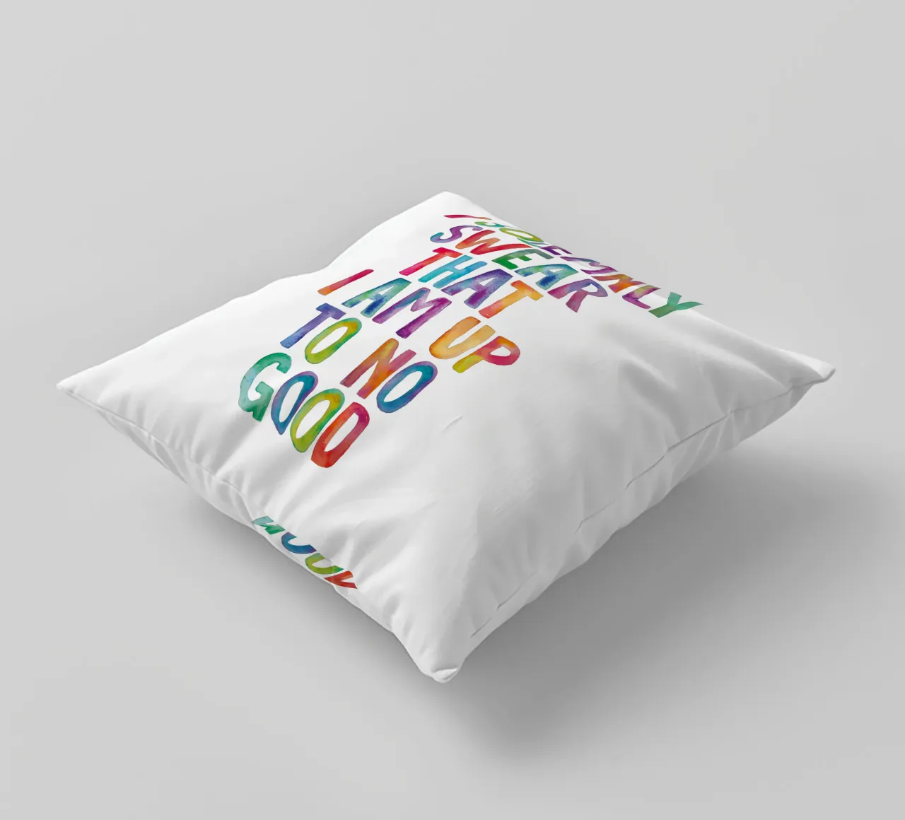 Giuro solennemente che non sto combinando nulla di buono Regenbogen Design cuscino da THE MOTIVATED TYPE