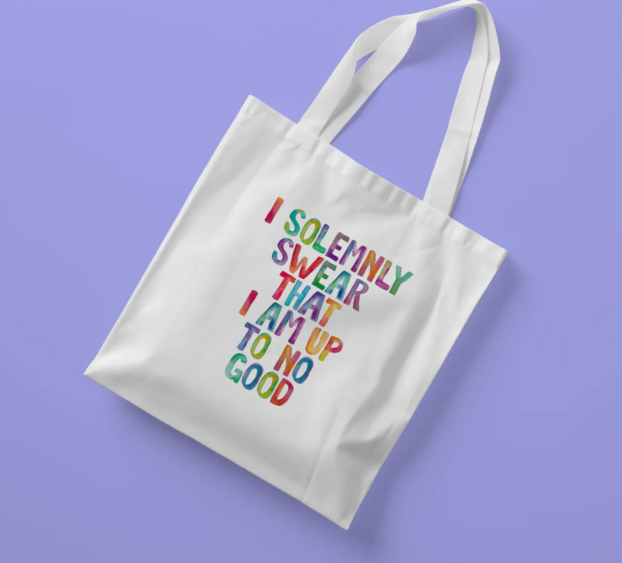 Giuro solennemente che non sto combinando nulla di buono Regenbogen Design borsa in juta da THE MOTIVATED TYPE