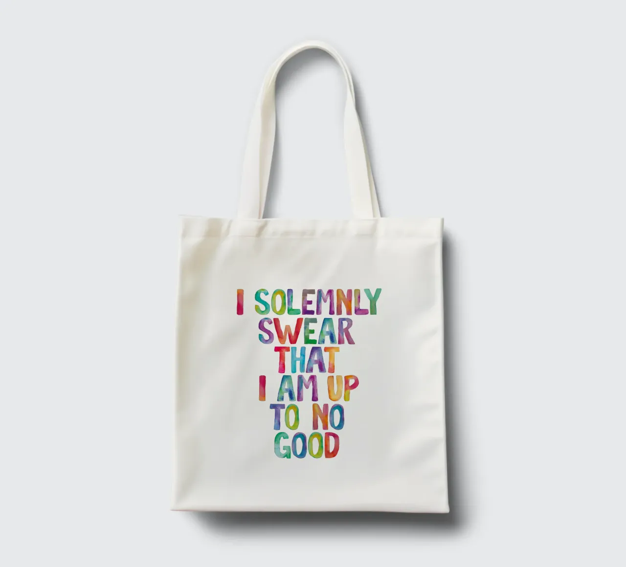Giuro solennemente che non sto combinando nulla di buono Regenbogen Design borsa in juta da THE MOTIVATED TYPE