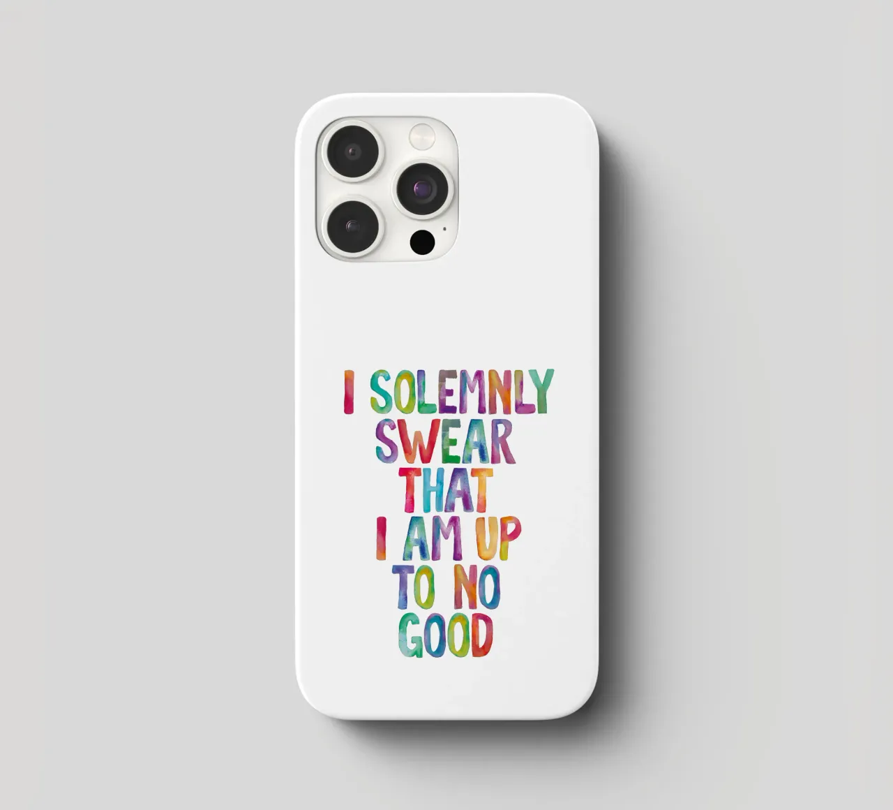 Giuro solennemente che non sto combinando nulla di buono Regenbogen Design cover iphone da THE MOTIVATED TYPE