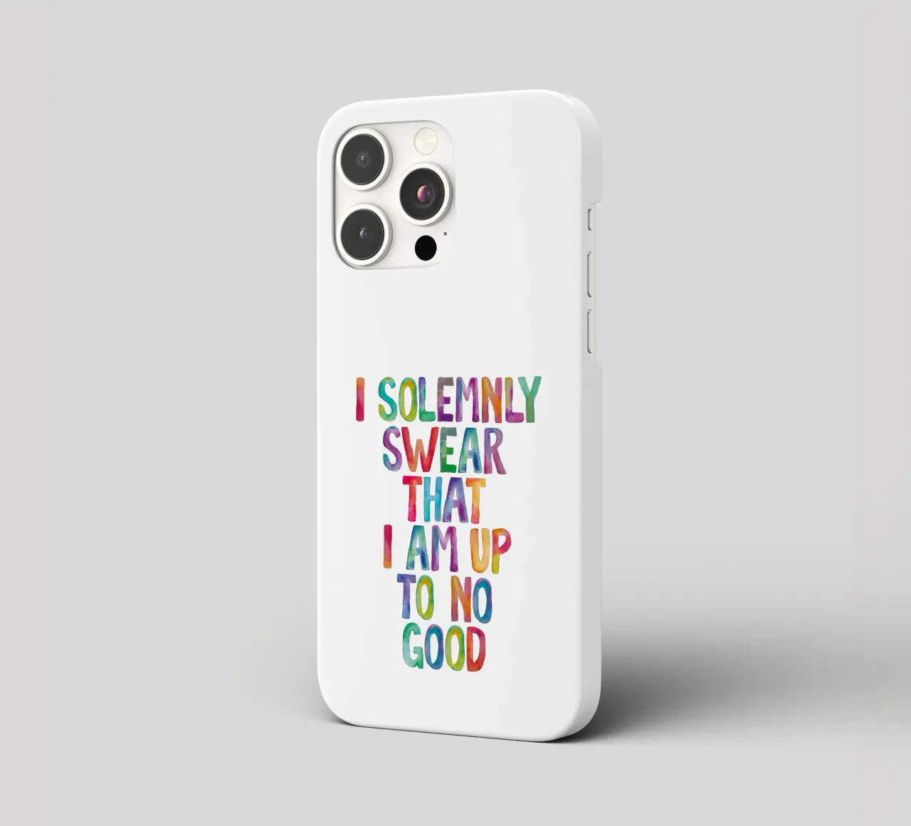 Giuro solennemente che non sto combinando nulla di buono Regenbogen Design cover iphone da THE MOTIVATED TYPE