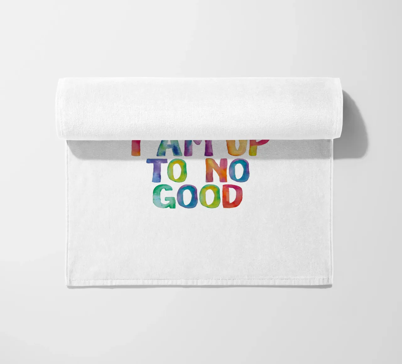 Ik zweer plechtig dat ik niets goeds van plan ben Regenbogen Design strandhanddoek van THE MOTIVATED TYPE