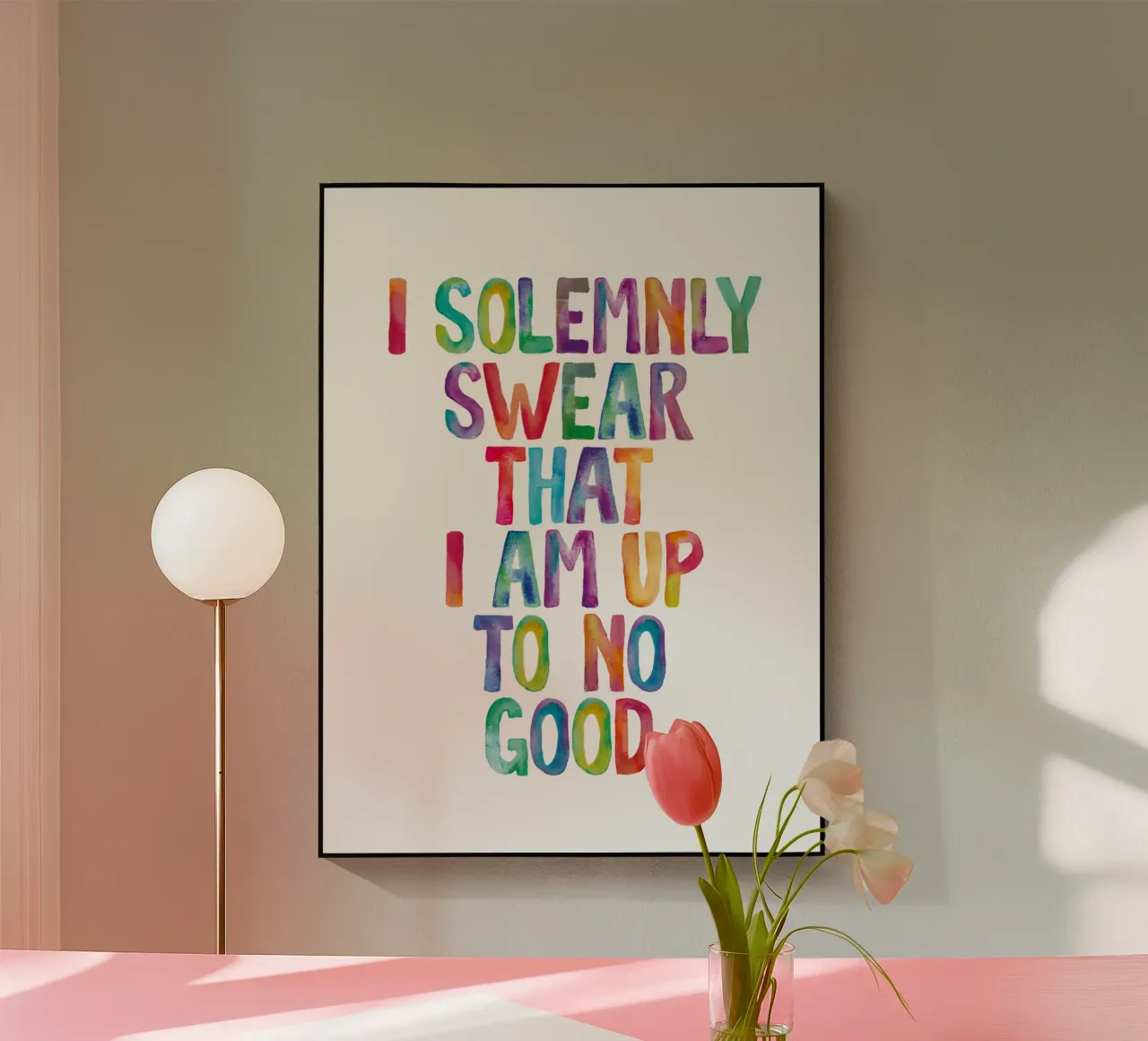 Giuro solennemente che non sto combinando nulla di buono Regenbogen Design plexiglass da THE MOTIVATED TYPE