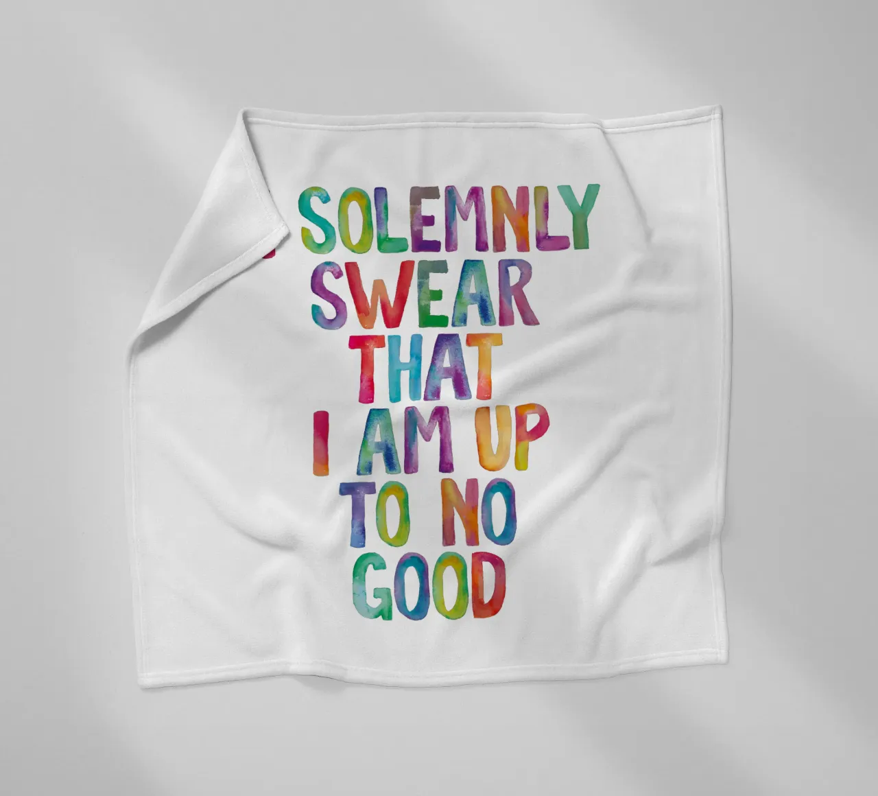 Giuro solennemente che non sto combinando nulla di buono Regenbogen Design coperta in pile da THE MOTIVATED TYPE