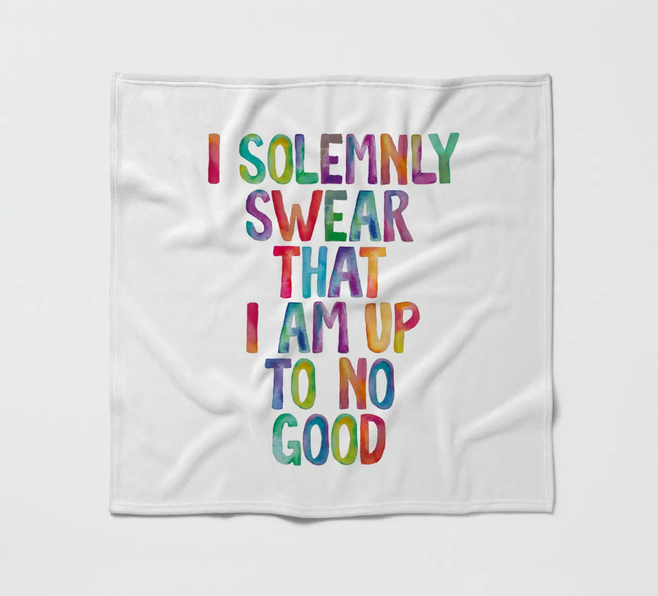 Giuro solennemente che non sto combinando nulla di buono Regenbogen Design coperta in pile da THE MOTIVATED TYPE