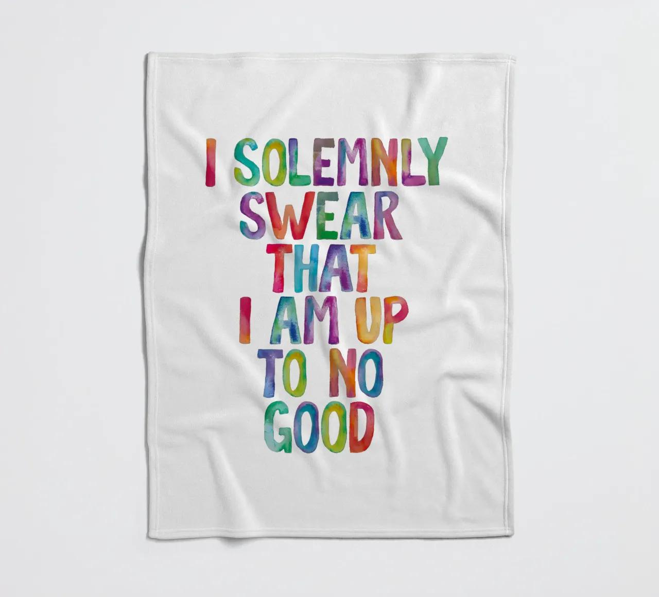 Giuro solennemente che non sto combinando nulla di buono Regenbogen Design coperta in pile da THE MOTIVATED TYPE