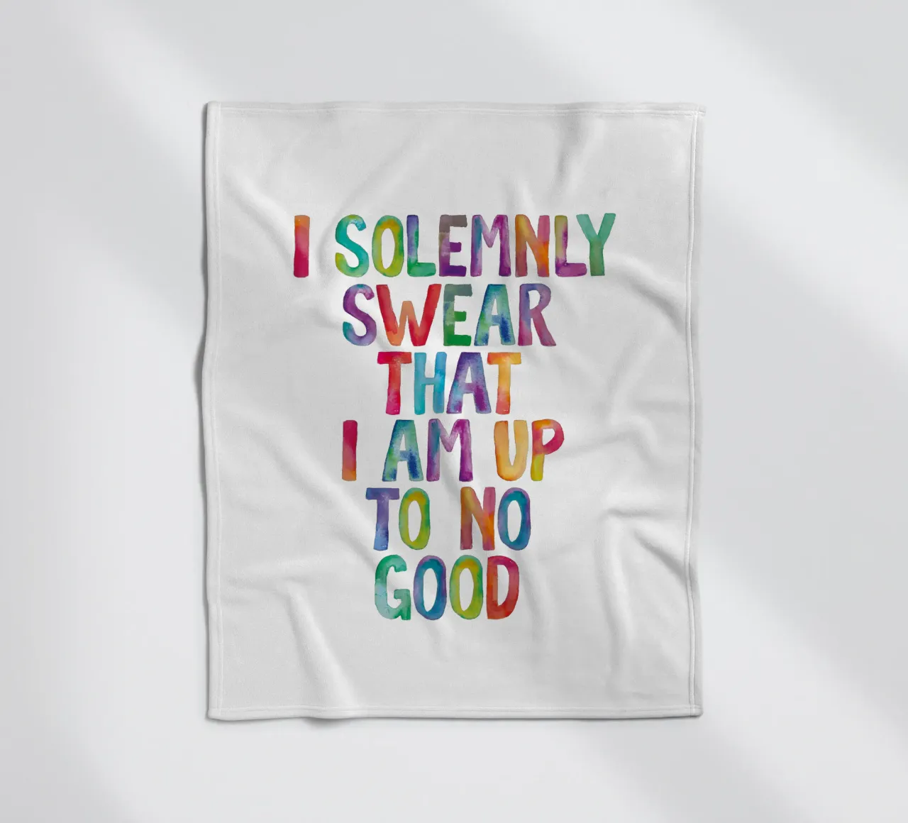 Giuro solennemente che non sto combinando nulla di buono Regenbogen Design coperta in pile da THE MOTIVATED TYPE