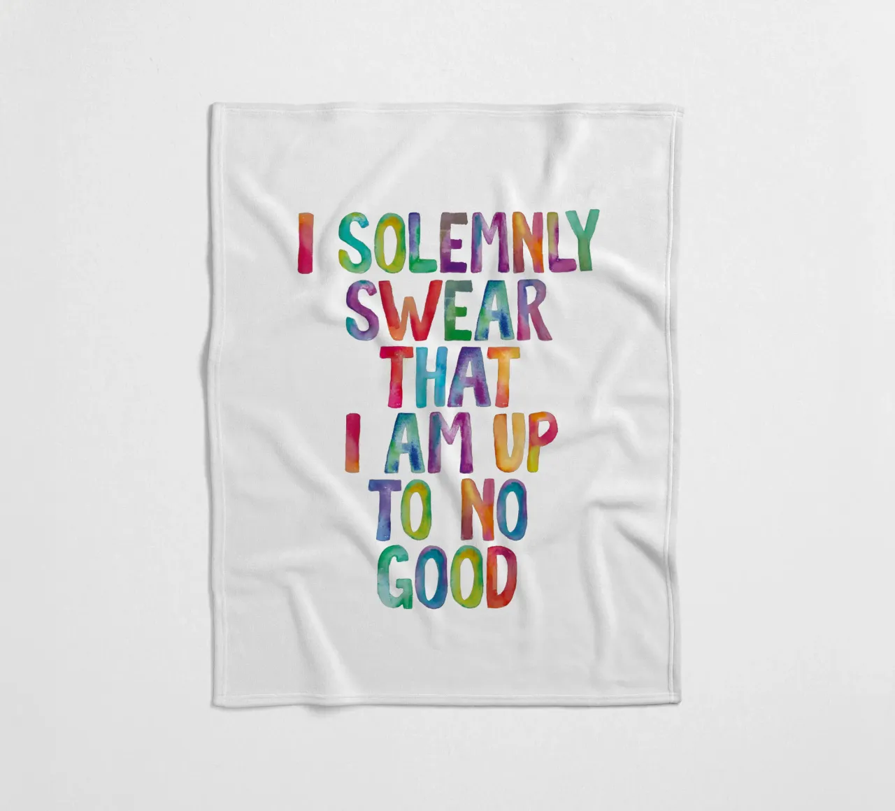 Giuro solennemente che non sto combinando nulla di buono Regenbogen Design coperta in pile da THE MOTIVATED TYPE