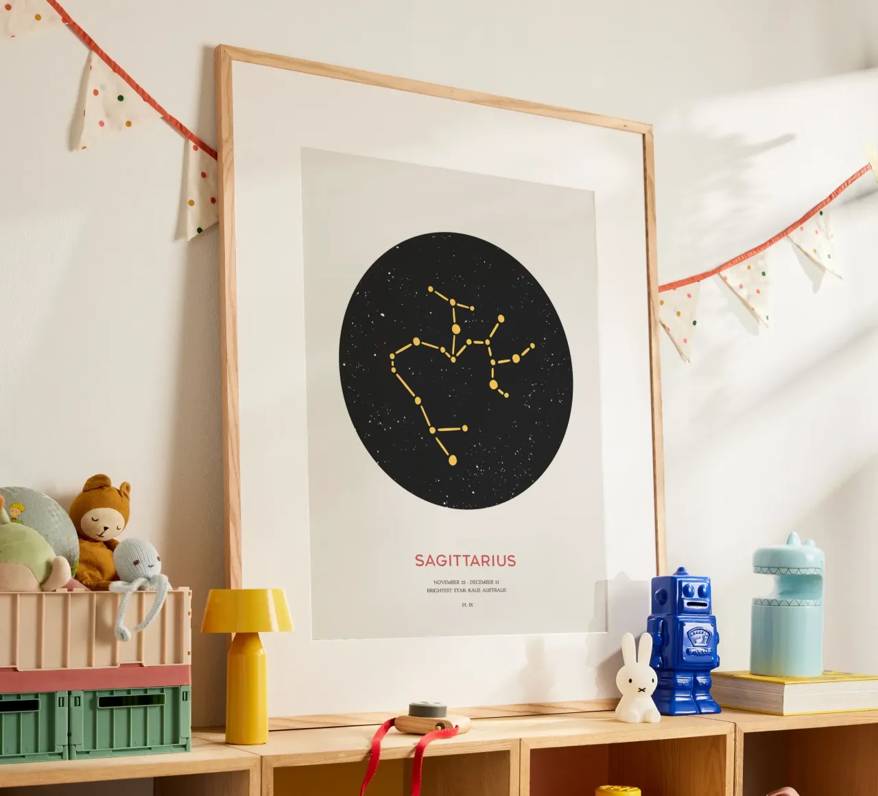 Sagittarius - Sternbild des Tierkreises Poster von Vintagrafica