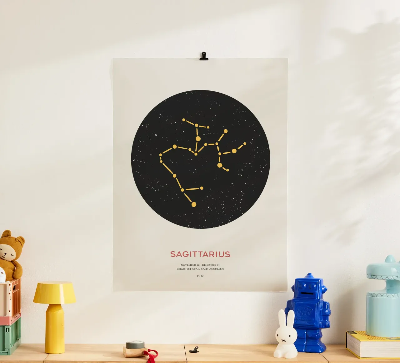Sagittarius - Sternbild des Tierkreises Poster von Vintagrafica