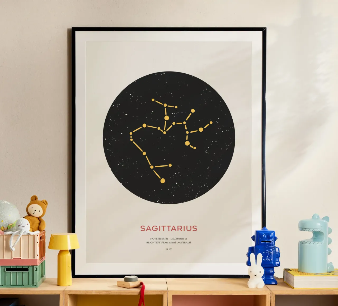 Sagittarius - Sternbild des Tierkreises Poster von Vintagrafica
