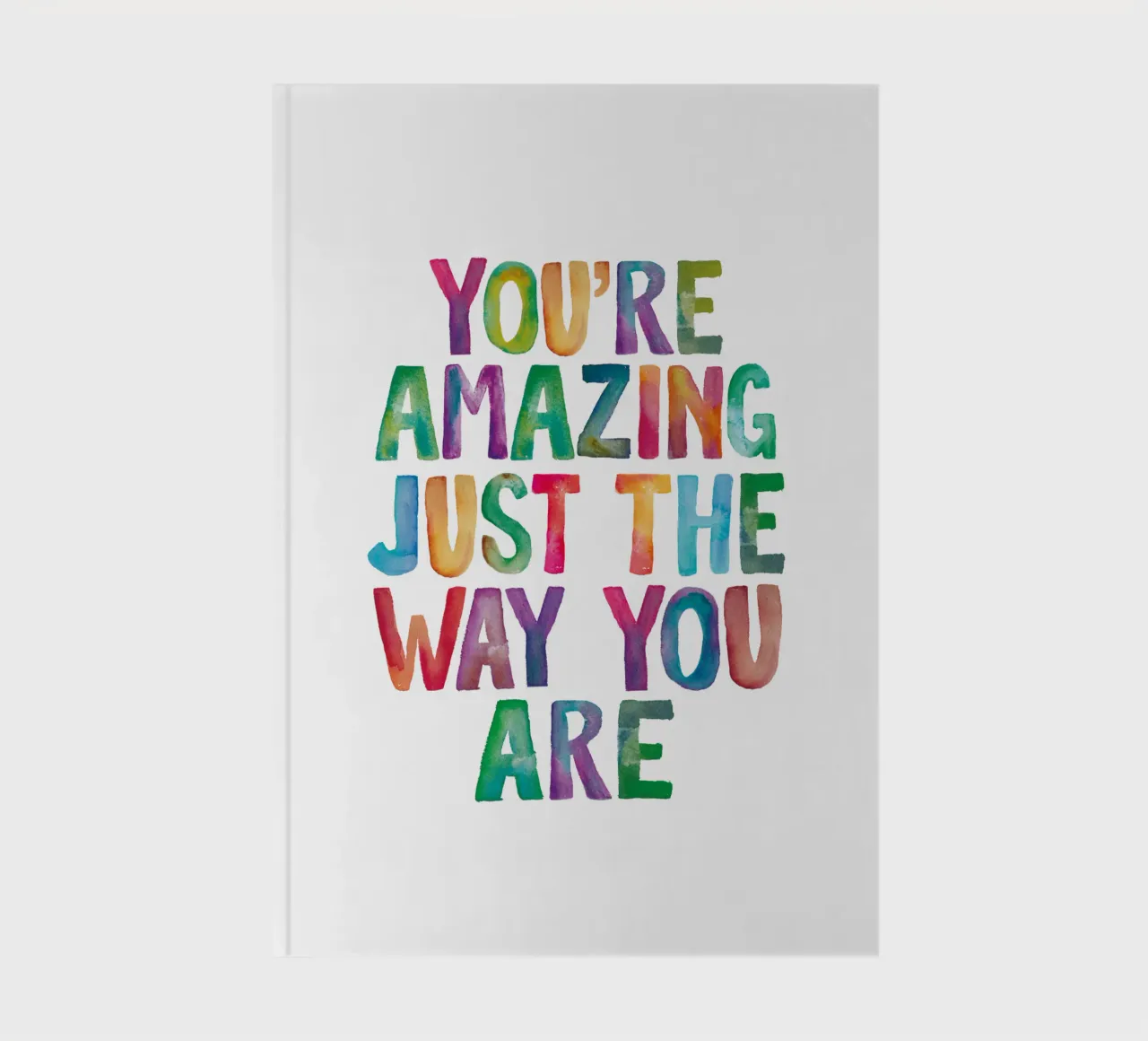 You're Amazing Just The Way You Are Rainbow Typography Desig carnet de notes de THE MOTIVATED TYPE