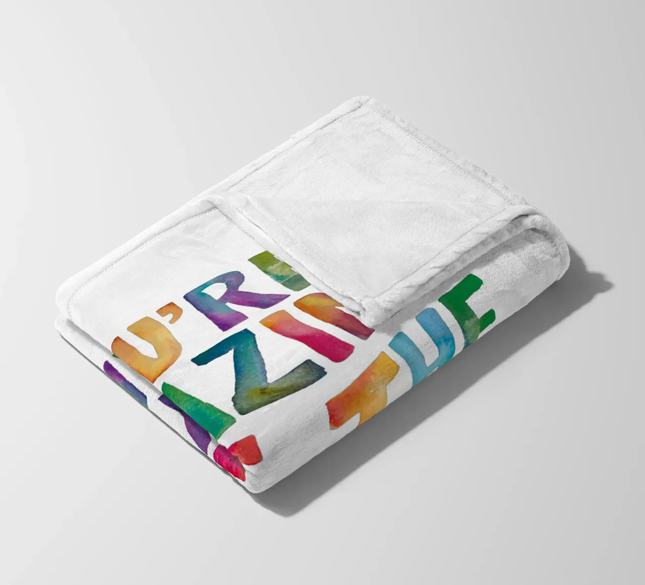 You're Amazing Just The Way You Are Arcobaleno tipografia design coperta in pile da THE MOTIVATED TYPE