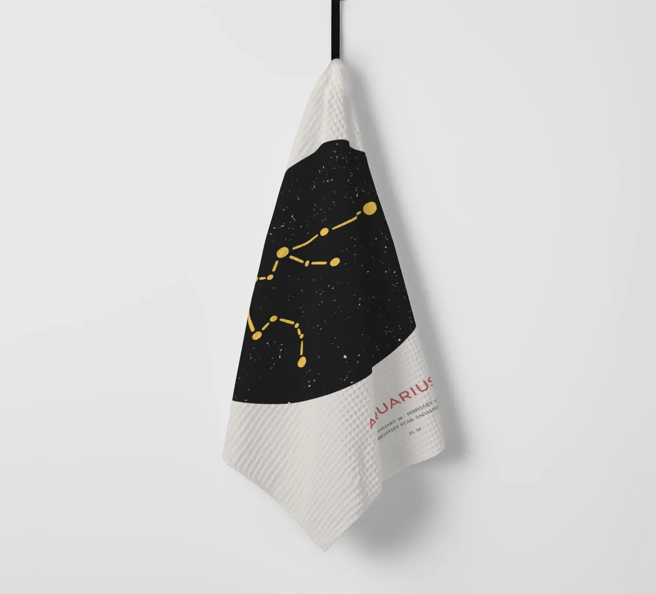 Aquarius - Constellation of the zodiac tea towel by Vintagrafica