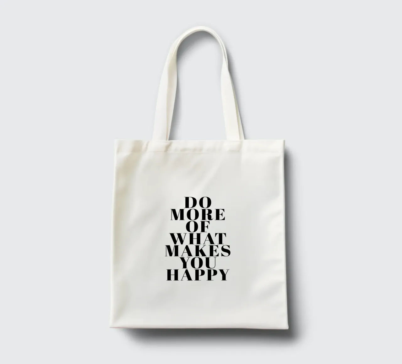 Do More of What Makes You Happy borsa in juta da Typo Designs