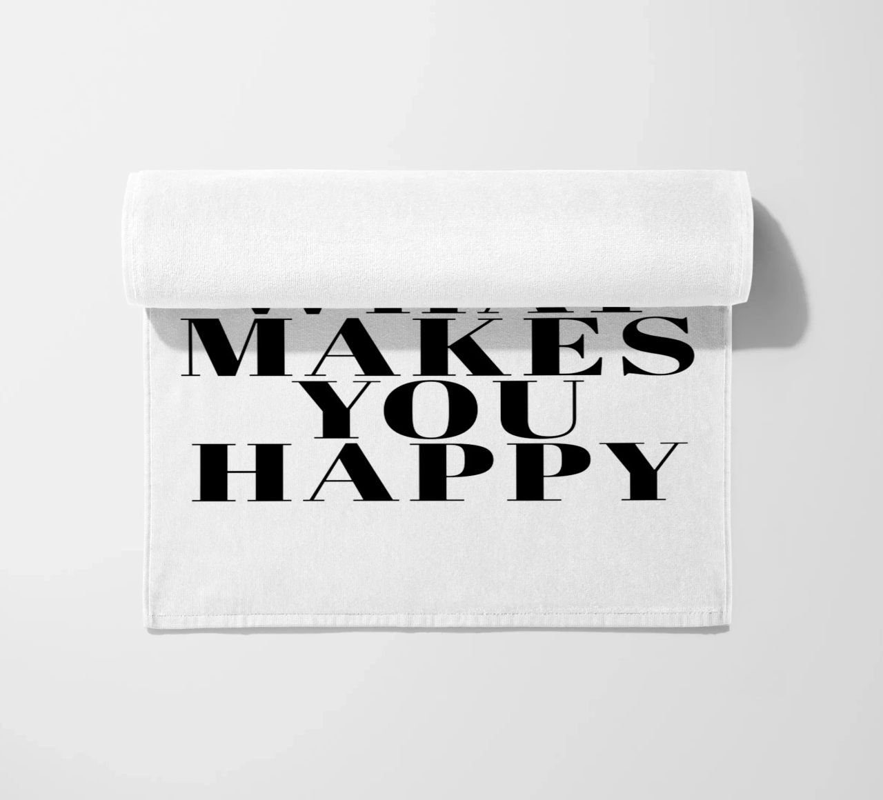 Do More of What Makes You Happy Strandtuch von Typo Designs