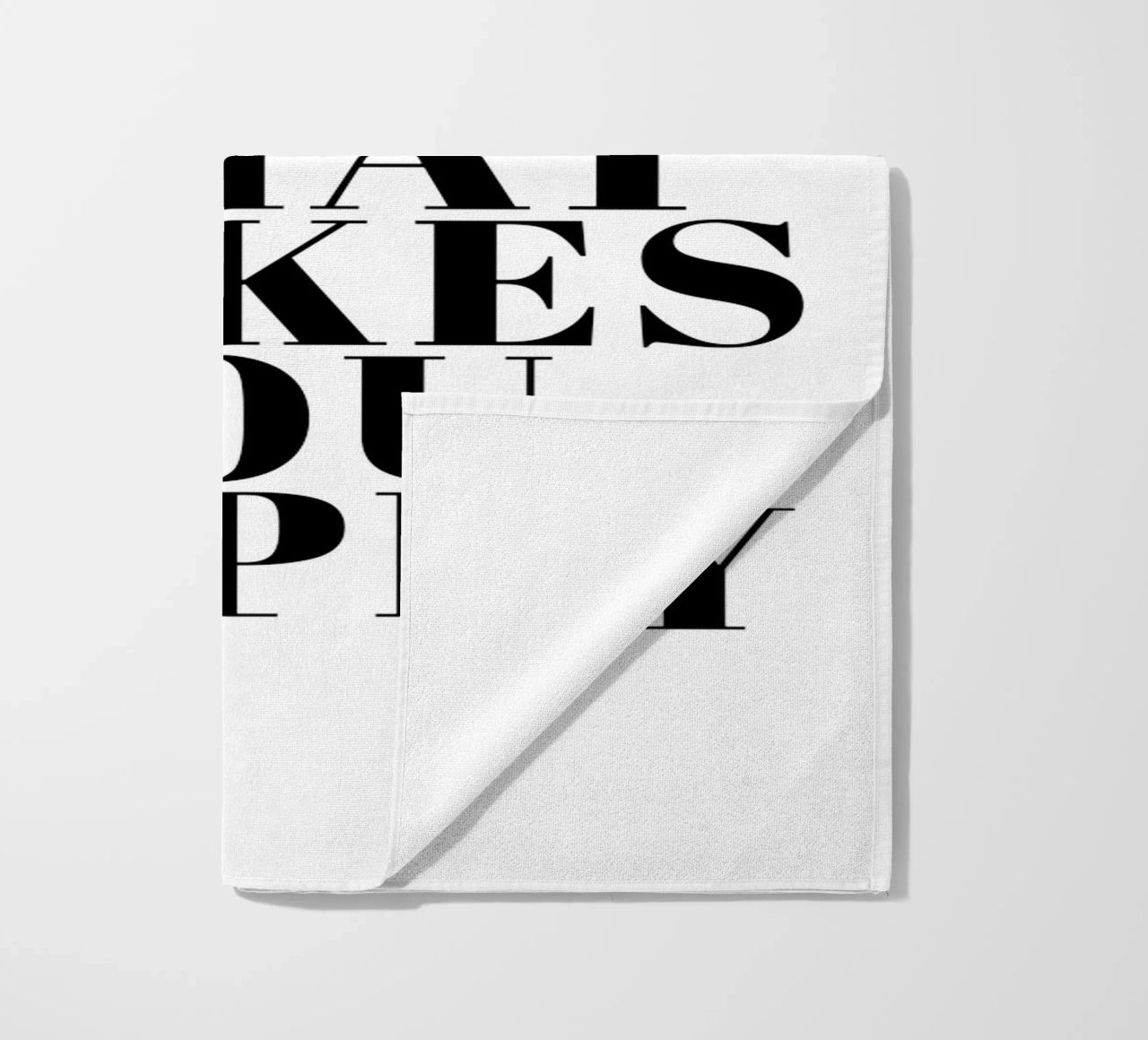 Do More of What Makes You Happy Strandtuch von Typo Designs