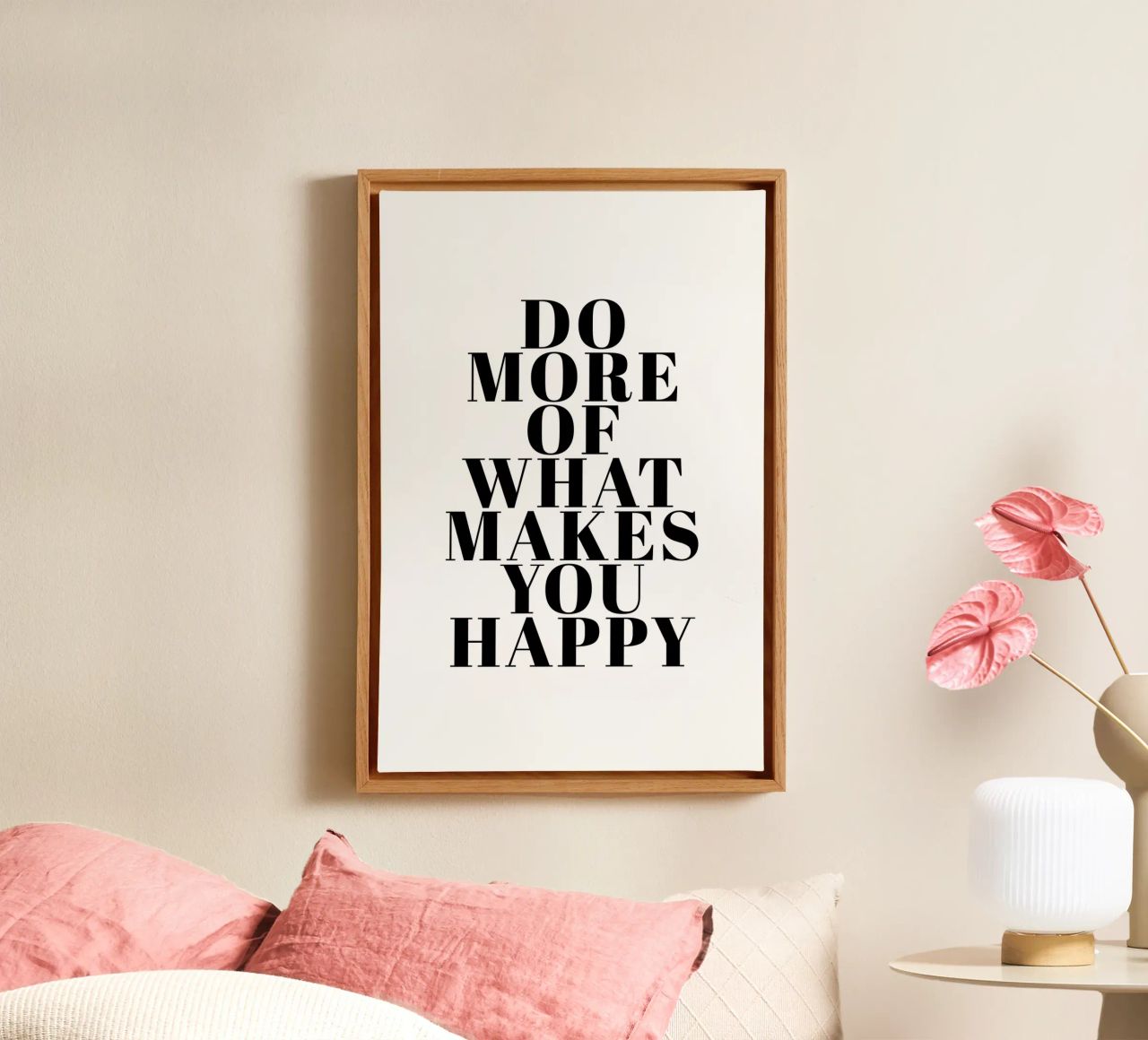 Do More of What Makes You Happy Leinwand von Typo Designs