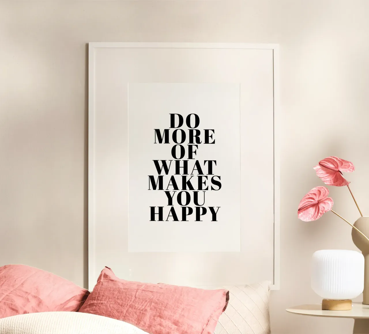 Do More of What Makes You Happy poster van Typo Designs