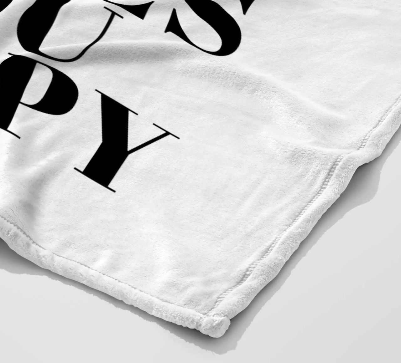 Do More of What Makes You Happy Fleecedecke von Typo Designs