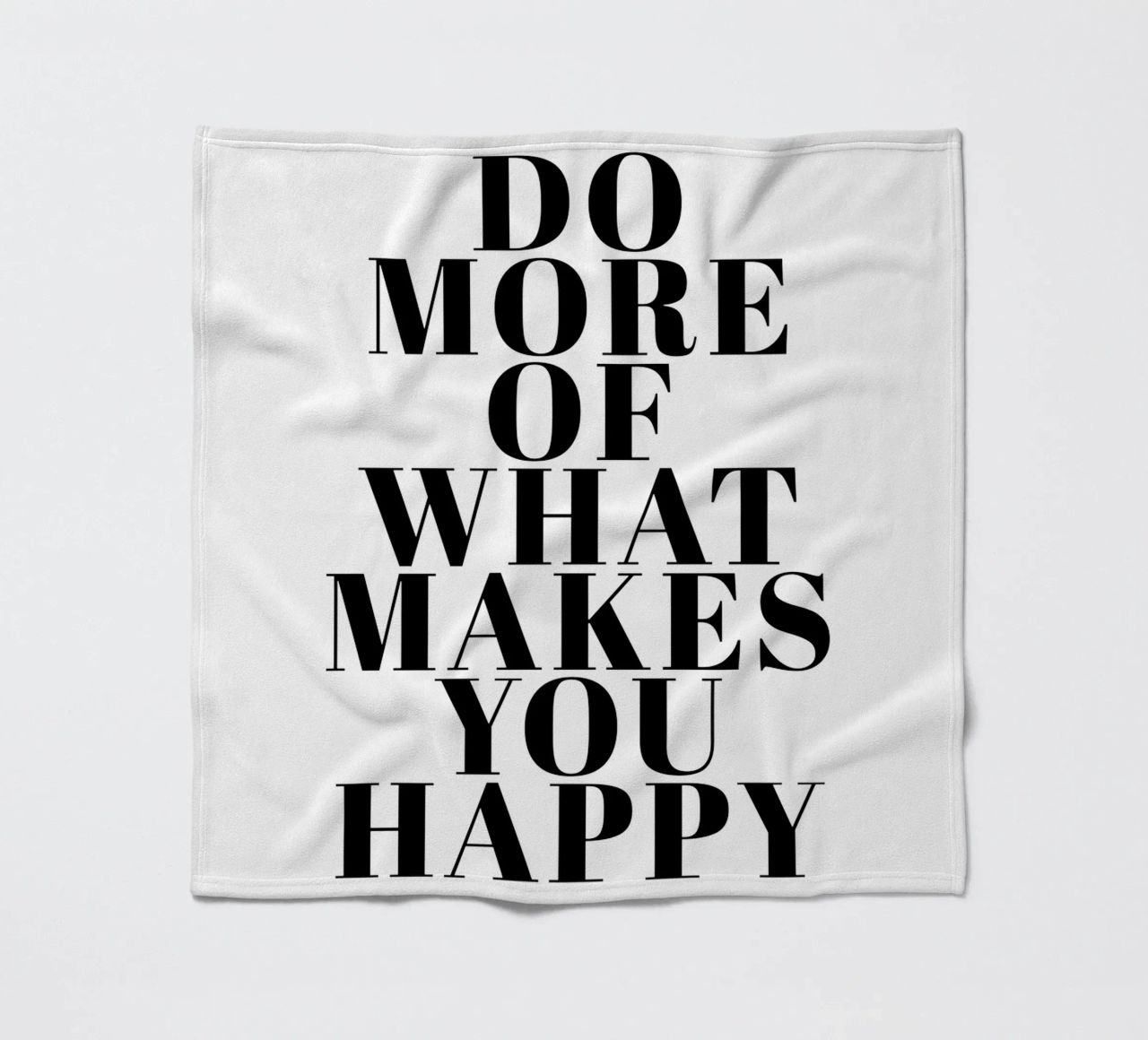 Do More of What Makes You Happy Fleecedecke von Typo Designs