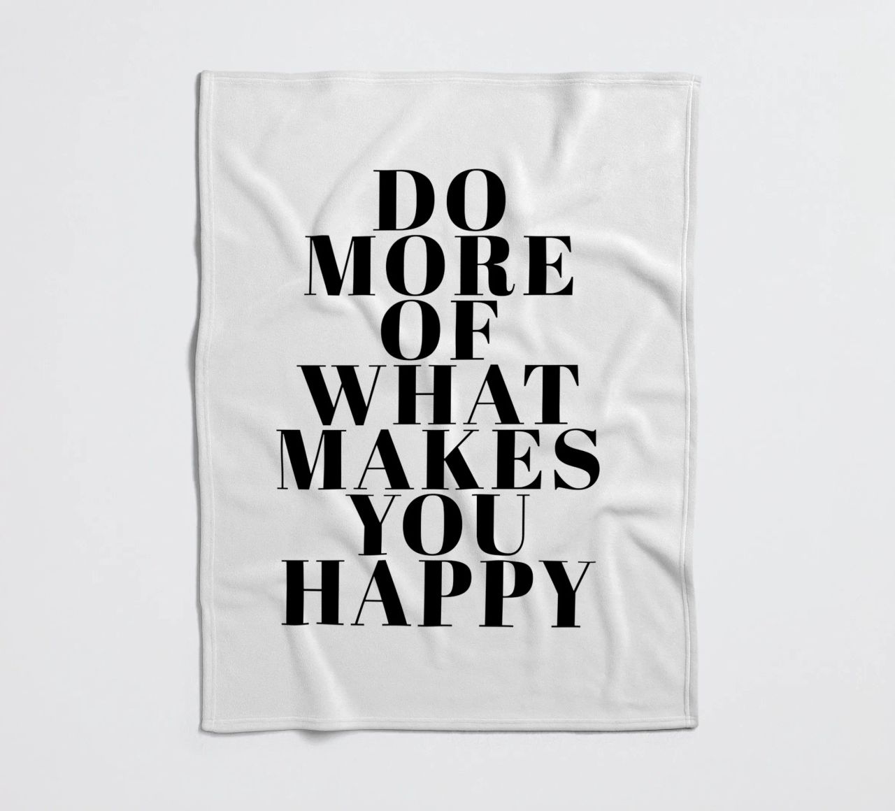 Do More of What Makes You Happy Fleecedecke von Typo Designs
