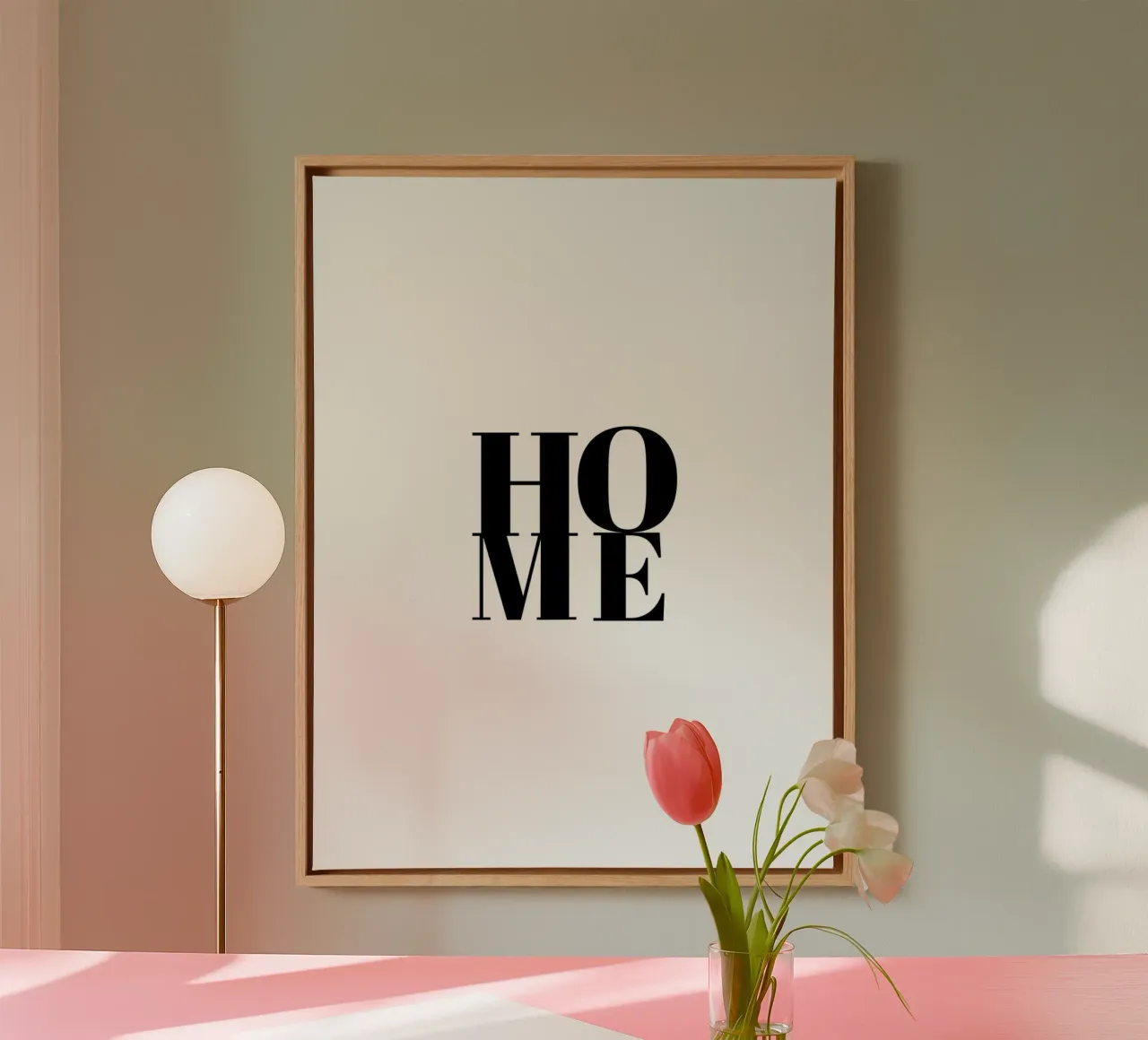 Tipografia della casa tela con Cornice a cassetta da Typo Designs