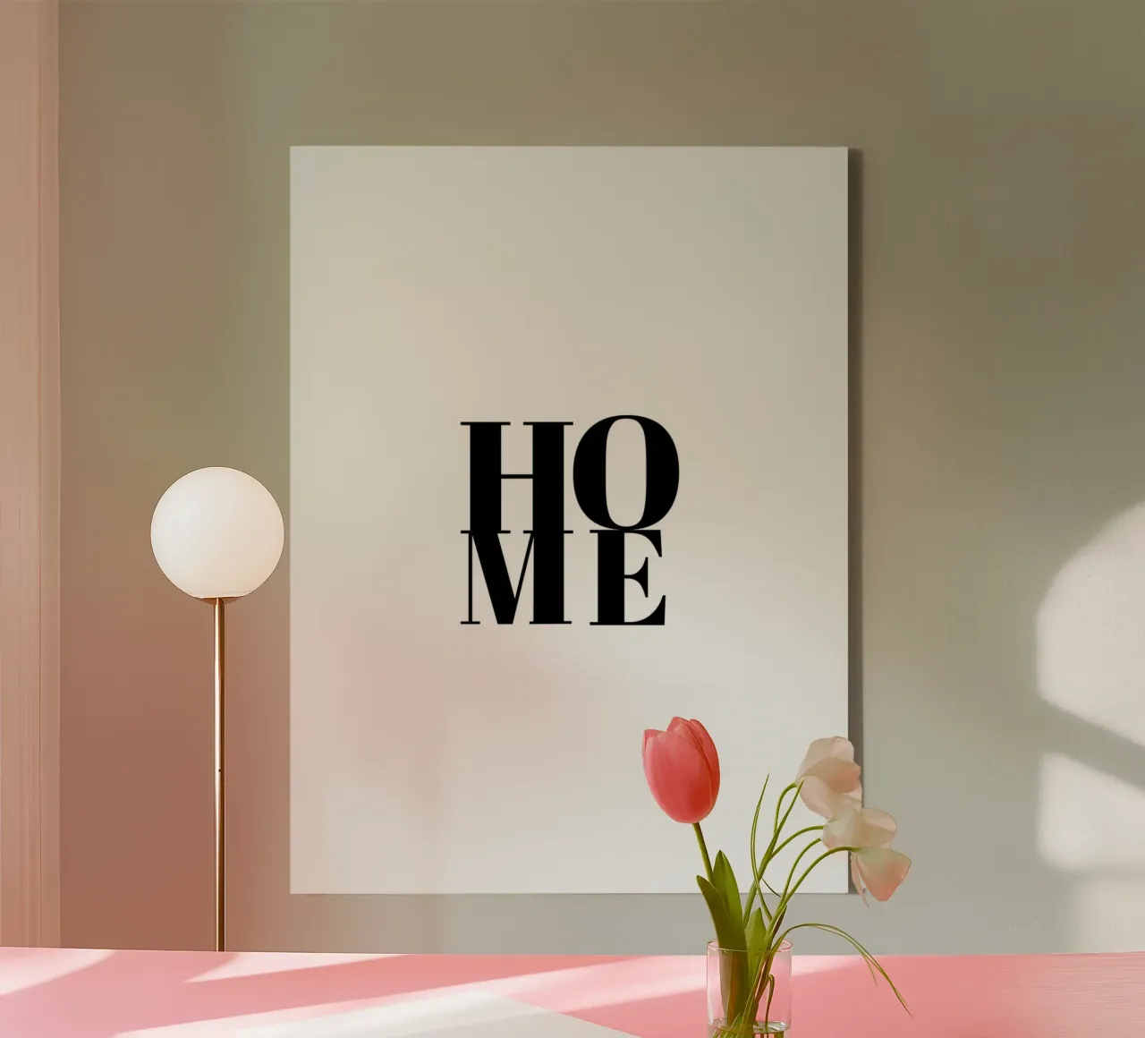 Tipografia della casa tela con Cornice a cassetta da Typo Designs
