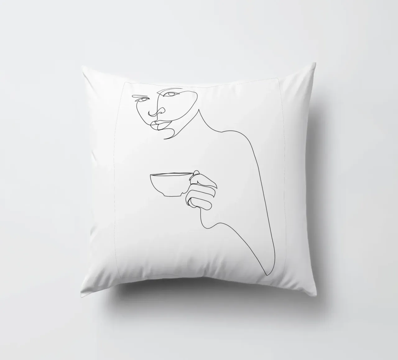Ragazza del caffè cuscino da Addillum
