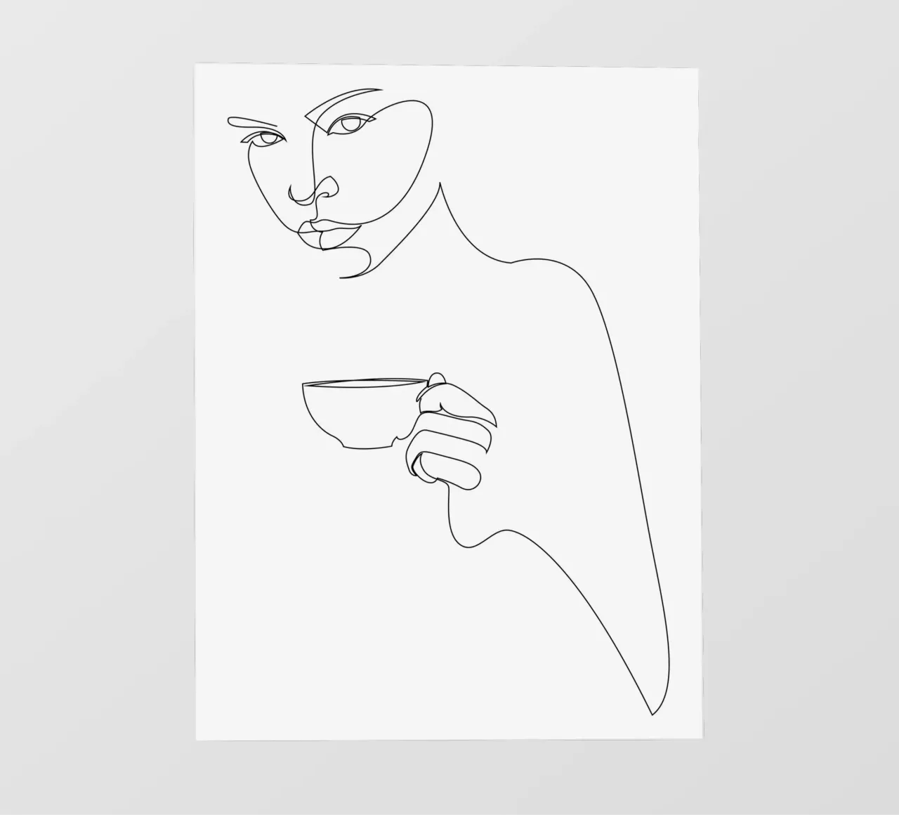 Ragazza del caffè telo in pvc da Addillum