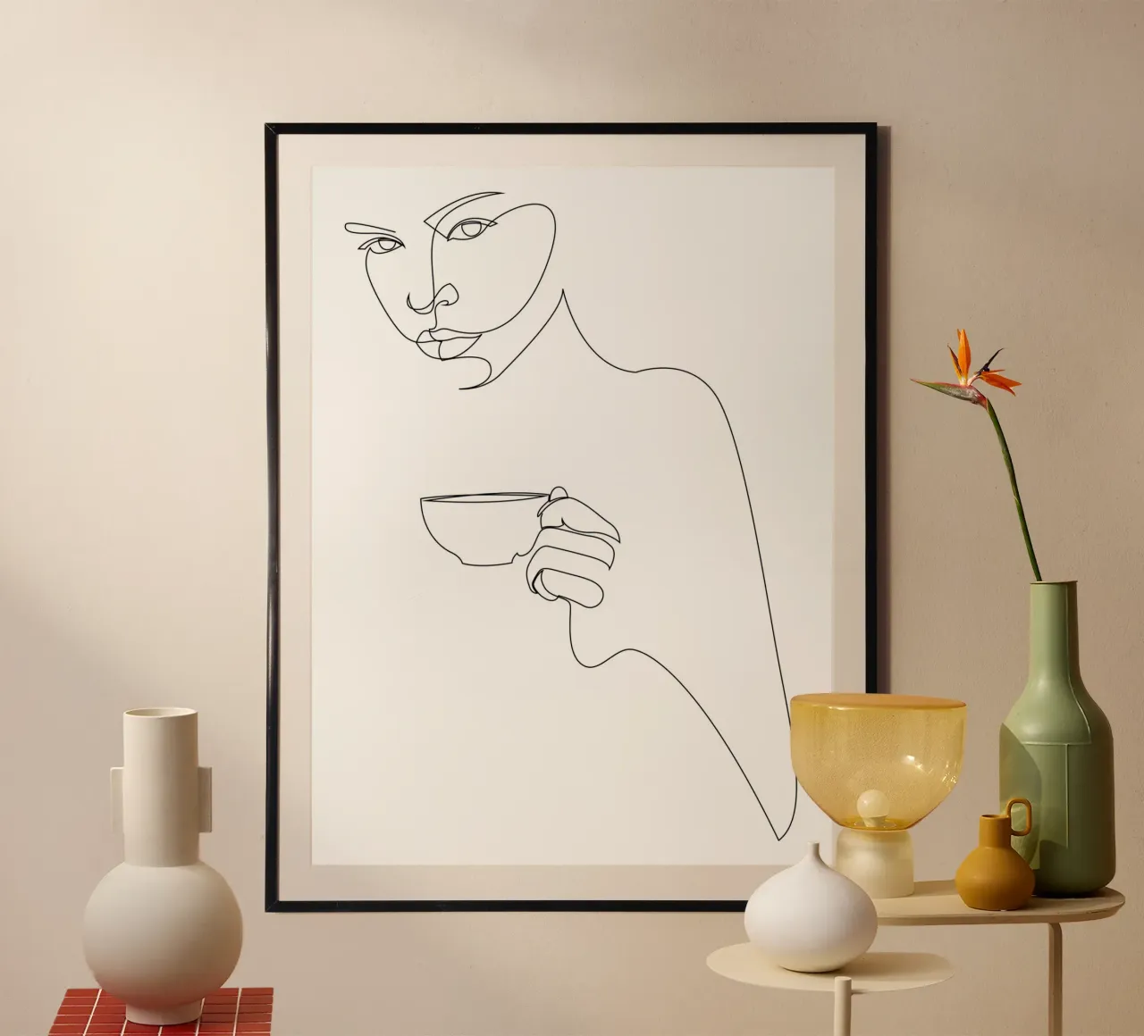 Ragazza del caffè carta hahnemühle da Addillum